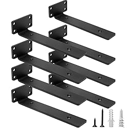 HITOMEN Heavy Duty Floating Shelf Brackets, 8-Inch