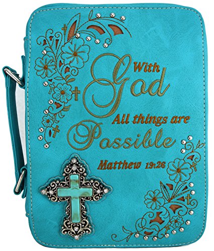 image for Western Style Bling Rhinestone Cross Country Women's Bible Cover Books