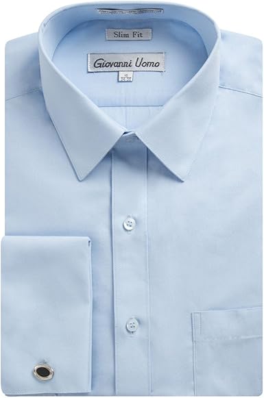 light blue french cuff dress shirt