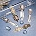 SUNNYCLUE 16PCS 8 Styles Mixed Color Bookmark Pendant Tray Kit Include 8pcs Oval Round Metal Bookmark Cabochon Setting with 8pcs Clear Glass Cabochon for DIY School Office Supplies Book Gifts Making
