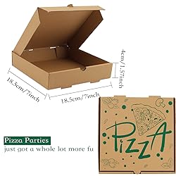 15 Pcs Pizza Boxes, 7.3 x 7.3 x 1.6" Kraft