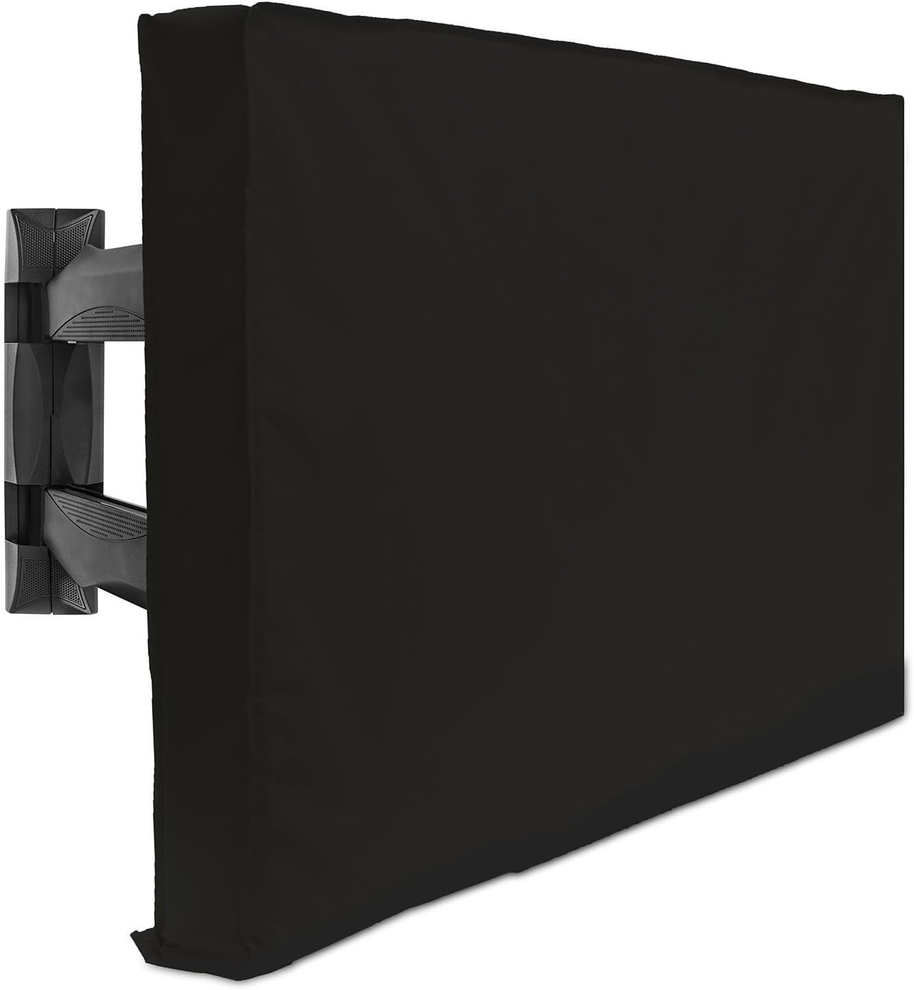 Mount Factory Outdoor TV Cover - 60" Model For 58" - 62" Flat Screens - Slim Fit - Weatherproof Weather Dust Resistant Television Protector - Black