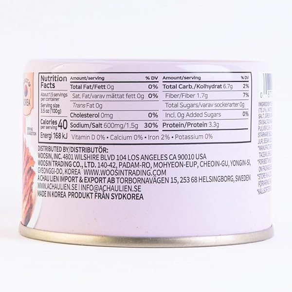 DELIEF SLICED SPICY KIMCHI – AUTHENTIC KOREAN NAPA CABBAGE, VEGAN, GLUTEN-FREE, SHELF-STABLE CANNED, NO PRESERVATIVES, 5.64 OZ/160 G (1 CAN)