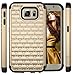 S6 Case, Galaxy S6 Case, Style4U Galaxy S6 Studded Rhinestone Crystal Bling Hybrid Armor Case Cover for Samsung Galaxy S6 with 1 Style4U Stylus [Gold/Black]