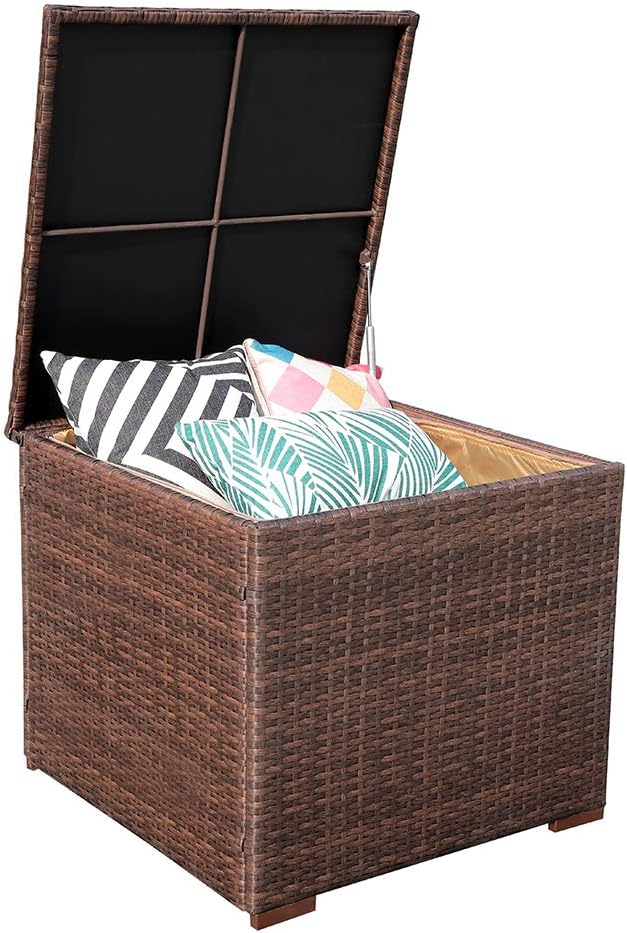Best outdoor wicker patio storage ottoman