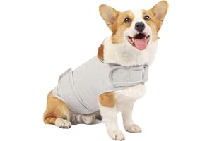 HCHYEY Dog Anxiety Jacket, Skin-Friendly Dog Calming Shirt - Dog Coat for Thunder, Fireworks and Separation - Keep Pet Calm Without Medicine & Training, Anti Anxiety Vest for Dogs (Light Grey, XL)