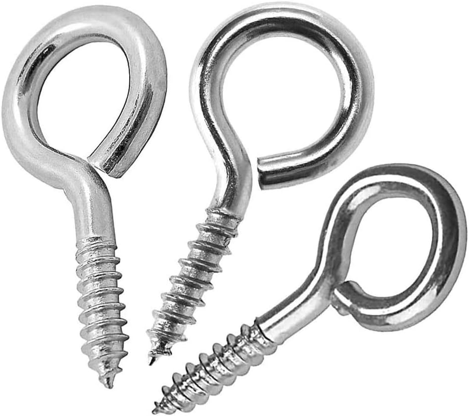 30 Stück Augenschrauben Verzinkt - Ösenhaken Für Vorhänge & Deko (19x41mm)