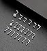 Tornito 20G 20Pcs Nose Ring CZ Nose Stud Retainer L Shaped Nose Piercing Jewelry Set Stainless Steel Silver Tone