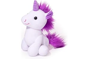 LITTLE JUPITER Plush Unicorn Stuffed Animal 7.5" - Stuffed Unicorn Plush - Girl Stuffed Animals - Unicorn Stuffed Animals for Girls - Unicorn Stuff - Unicorn Stuffy - Unicorn Plushies for Girls - Easter (White)