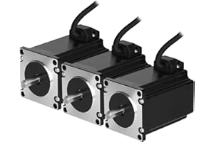 YEJMKJ 3pcs Nema 23 Stepper Motor 80MM Bipolar 4A 2.2Nm/311.52oz.in High Torque Nema23 3D Printer Motors 1.8 Degree 2 Phase 4 Lead for CNC Mill Lathe Router Machine, 2.25x2.25x3.15inch