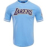 Pro Standard Mens NBA Los Angeles Lakers Classic Chenille Short Sleeve Tee University Blue 2XL