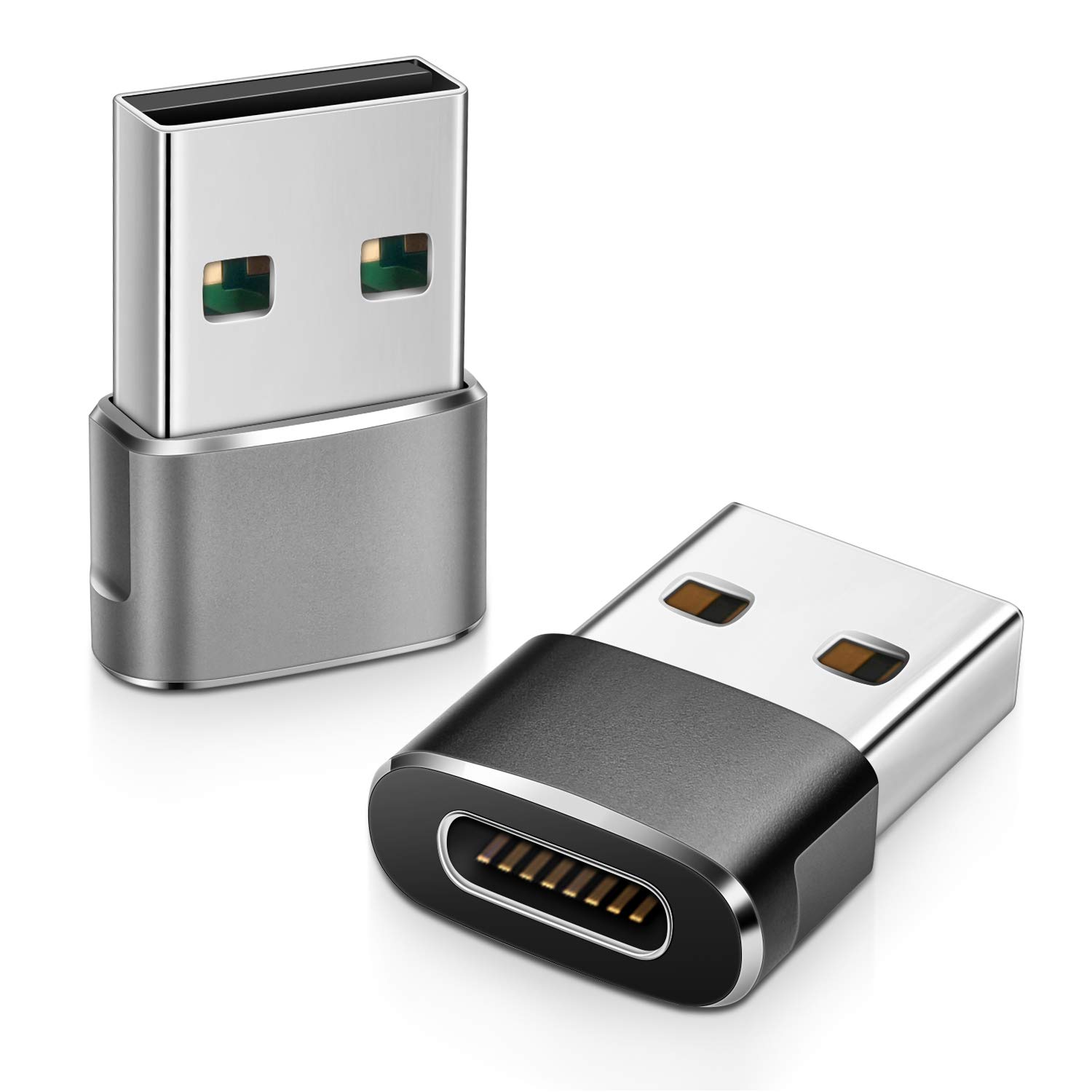Elebase USB C Female to USB Male Adapter (2 Pack),Type C to USB A Connector for iPhone 11 12 Pro Max Mini,Airpods iPad Air,Samsung Galaxy Note 10 20 S20 Plus S20+ 20+ Ultra,A71 5G,Google Pixel 5 4 XL