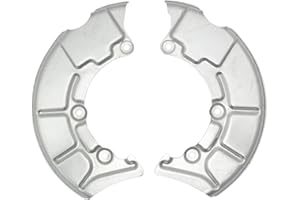 TRQ Front Brake Rotor Backing Plate Dust Shield Set for VW Volkswagen Jetta Sedan Beetle Golf New
