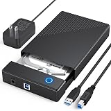 3.5 Hard Drive Enclosure, USB 3.0 Internal/External Hard Drive Case for 3.5/2.5 inch SATA HDD Up to 20TB Data Recovery Kit Support UASP with 12V 24W Power Adapter