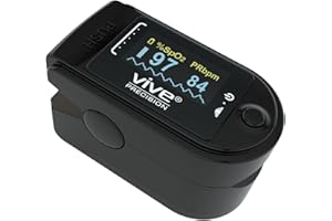 Vive Precision Pulse Oximeter - Oxygen Monitor Fingertip, Heart Rate Medical Grade Sensor LED Display - Accurate Finger Meter For Saturation SpO2, Lanyard & Batteries Included - FSA/HSA Approved