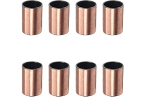 Bettomshin 10Pcs Sleeve Bearing, 12mm Bore 14mm OD 20mm Length, Plain Bearings Wrapped Oilless Bushings for Sliding Parts of Machinery, Printing Presses, Textile Machines