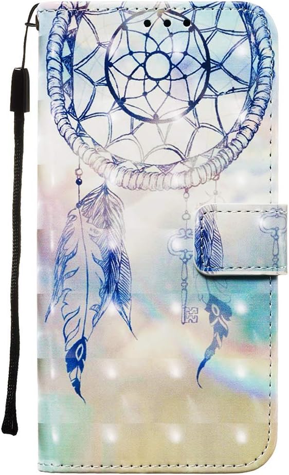 Phcases iPhone 11 Flip Stand Phone Case Cover,3D Colorful Painting Premium PU Leather Wallet Handset Shell Book style Cellphone Magnetic Closure & Card Slots Protective Pocket-Wind Chimes.
