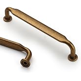 Asidrama 10 Pack 5 inch Antique Brass Kitchen Cabinet Handles | Heavy-Duty Solid Zinc, 2 Screw Sizes, 5" Hole Center(128mm), Cupboards, Drawers, Dressers, Furniture, Hardware