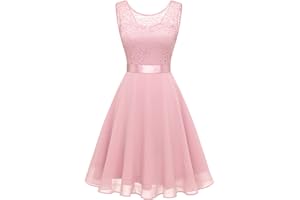 BeryLove Women's Cocktail Dresses | Prom,Sleeveless,Flowy A Line,Wedding Guest Lace Formal Dresses