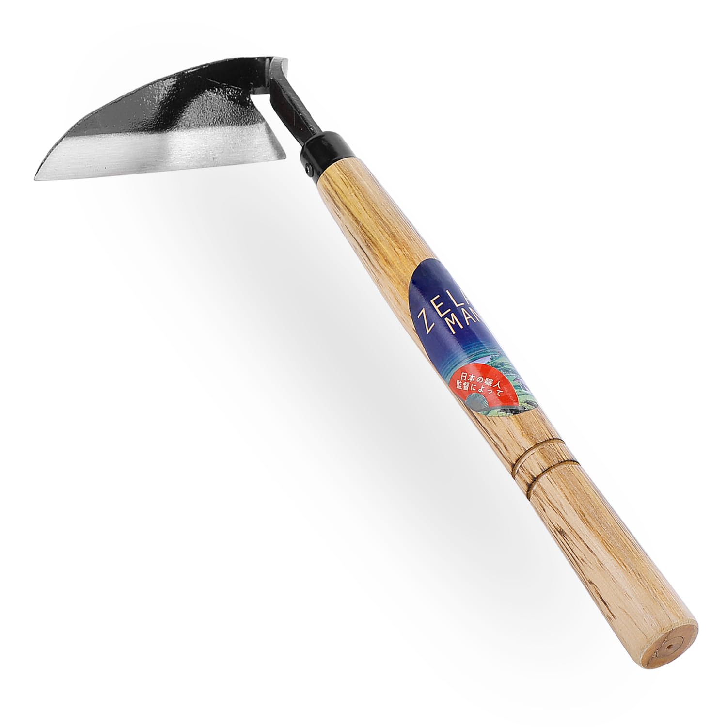 Photo 1 of ZELARMAN Japanese-Style Weeding Sickle/Hand Hoe, Sickle Garden Hand Weeder Tool with All Steel Blade for Cutting Grass, Digging, Soil loosening