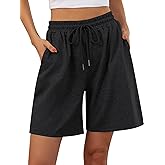 Quenteen Women's Sweat Shorts Bermuda Long Shorts Athletic Casual Loose Shorts (Available in Plus Size)