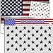 3 Pack American Flag 50 Star Stencil Template, Reusable for Painting on Wood, Fabric, Wall, Airbrush, 3 Sizes