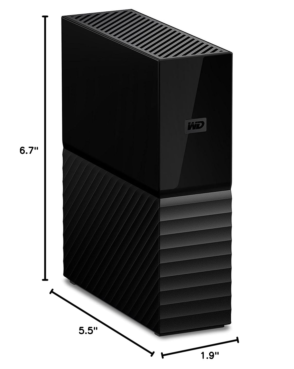 Western Digital 8TB My Book Desktop External Hard Drive, USB 3.0, External HDD with Password Protection and Backup Software - WDBBGB0080HBK-NESN