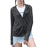 Women's UPF 50+ UV Sun Protection Clothing Zip Up Lightweight Hoodie Hiking Sun Shirt