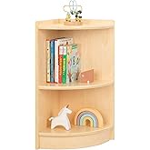 OOOK Wood Corner Cabinet, 2-Tier Toy Organizers and Storage, Montessori Shelf for Kids Room, Playroom, Nursery, Classroom, Ki