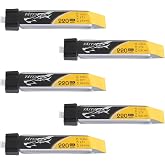 Tattu 5 Pcs 3.7V 220mAh 45C 1S LiPo Battery Pack with Ultra Micro for Blade Inductrix Tiny Whoop FPV Nano QX Nano CPX Nano CPS in The E-flite Micro Planes(5 Pcs)