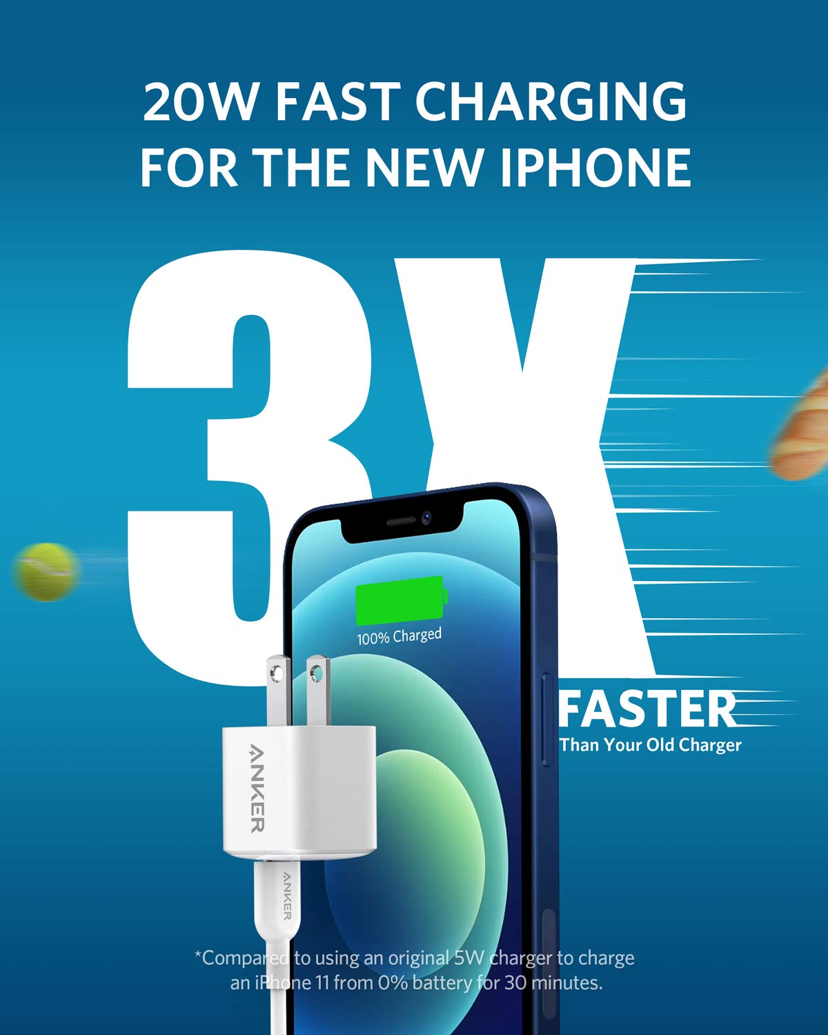 [2-Pack] USB C Charger, Anker Nano Charger 20W Powerport PD Durable Compact high Speed USB C Wall Charger, for iPhone 13/13 Mini/13 Pro/13 Pro Max/12
