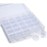 YEQIN 25 pk with Clear case Bobbin 136492-001 (SA155) -for Baby Lock, Brother, Bernina, Riccar