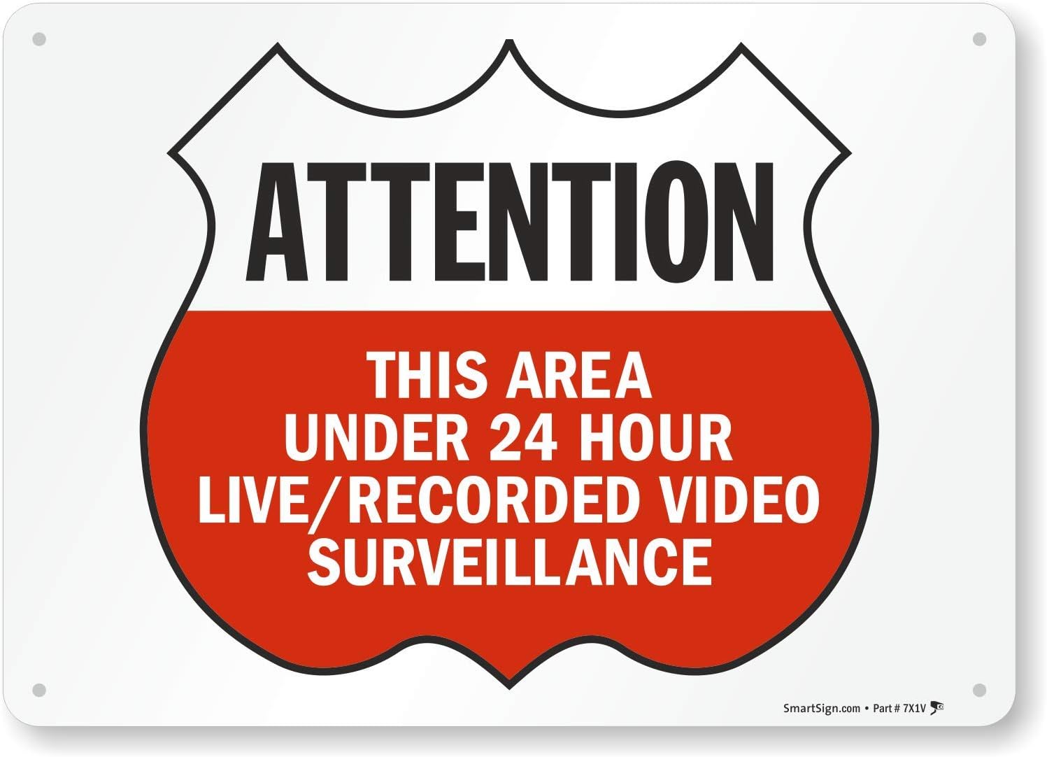 Safety Signs & Signals Smartsign K2-0474-EG-18x2424 Hour and 360 Degree ...