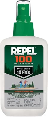 Repel 100 Insect Repellent Pump Spray 4 oz DEET 98.11% Protection 10 hrs