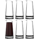 NUTRIUPS 6 oz Hand-blown Mini Carafe, Small Individual Wine Carafe, Glass Single Serving Wine Decanters Set, 6 Pack