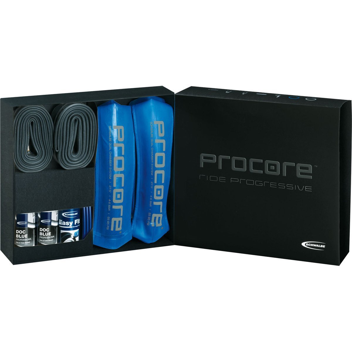 Schwalbe Kit Set PROCORE 26" AM 2x10600759, 2x10900083 Unisex Adulto, Nero