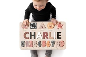 Zuzu Puzzle Puzzles for Toddlers Boy and Girl, Personalized Name Puzzle, 12 Month Toy, Gifts for 0 1 2 3 Years Old, Baby Gifts, Baby Shower, Christmas, New Babies Gift, 0 3 6 9 12 18 24 36 Months