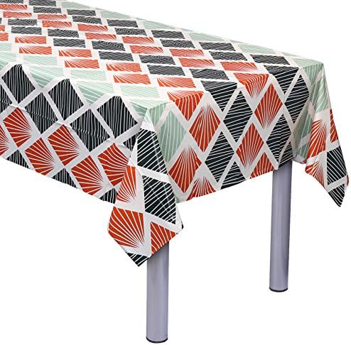 Turquoise Rust & Black Diamond Pattern