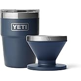 YETI Rambler 16 oz Stackable Tumbler, Stainless Steel, Vacuum Insulated with MagSlider Lid with Pour Over Coffee Maker Accessory Ramblers, Navy