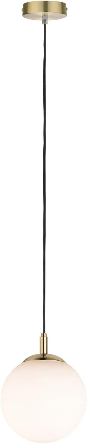 Paulmann Nordic Menja Pendant Lamp, Max. 1x20W, E27, White/Brushed Brass, 230V, Glass/Metal, Dimmable - Image 4