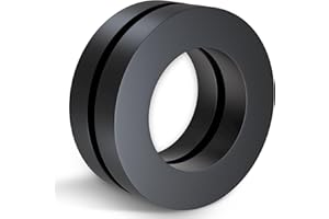 Saysurey 2 Pcs Large Ferrite Ring Magnets OD3.94 x ID2.36 x 20mm Ceramic Round Magnets with Hole Round Disc Donut for DIY Science Projects Classroom Laboratory