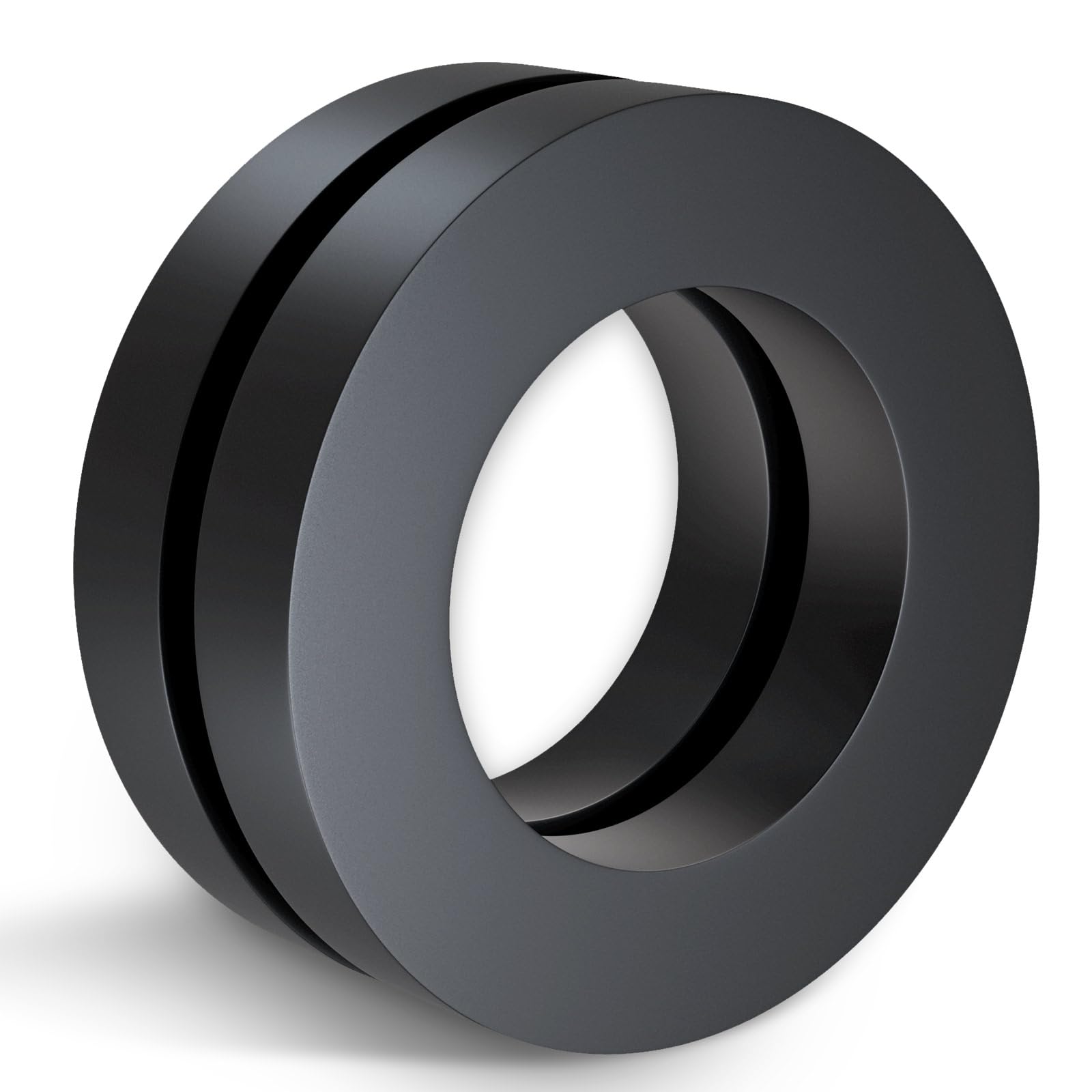 Photo 1 of Saysurey 2 Pcs Large Ferrite Ring Magnets OD3.94 x ID2.36 x 20mm Ceramic Round Magnets with Hole Round Disc Donut for DIY Science Projects Classroom Laboratory