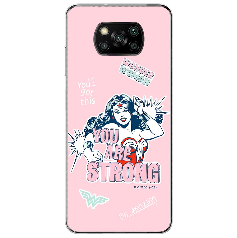 ERT GROUP mobile phone case for Xiaomi POCOPHONE X3 original and officially Licensed DC pattern Wonder Woman 025 optimally adapted to the shape of the mobile phone, case made of TPU