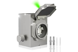 GHYKL 50 Amp Generator Inlet Box Pre-Drilled, NEMA SS2-50P Power Inlet Box, 125/250V, 12500W with LED Power Indicator, ETL Listed, Waterproof for Outdoor Use