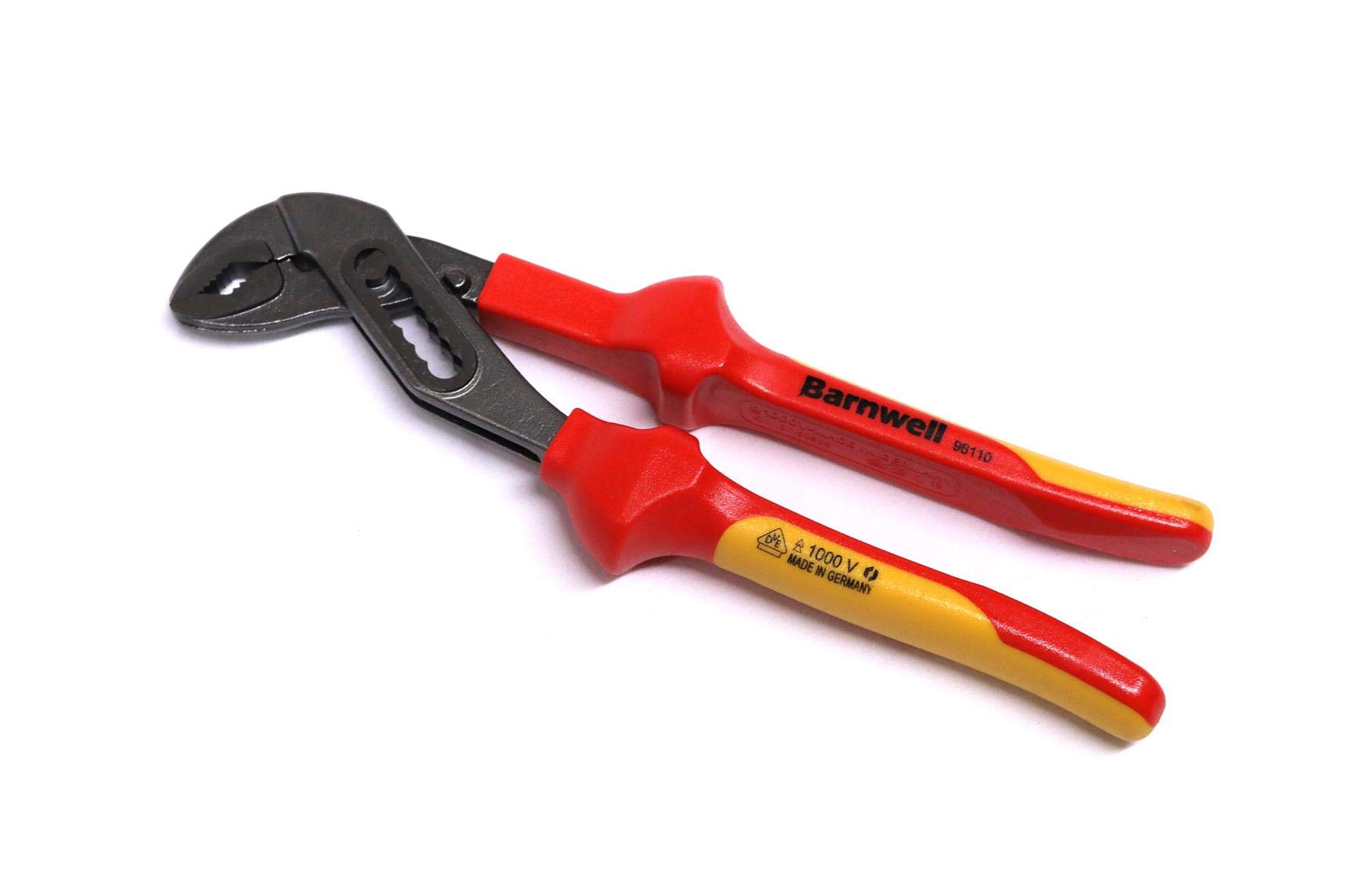 Barnwell 10" Waterpump Plier Water Pump V Jaw Slip Joint VDE 1000v Electricians Made in Germany