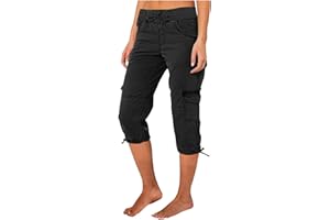 cllios Women's Stretchy Tactical Cargo Pants High Waisted Casual Joggers Plus Size Skinny Trousers Cargo Pants with 6 Pockets