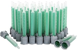 LANIAKEA 50 Pcs 3.5 Inch Epoxy Mixing Nozzle Tip for Adhesive Gun Applicator, 1:1 & 1:2 Static Mixer Plastic Resin Mixing Tip