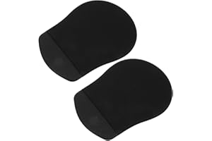 SOPOTUTU 2pcs Black Elastic Fabric Adhesive Mouse Travel Case Sleeve, Self-Stick Laptop Mouse Pouch