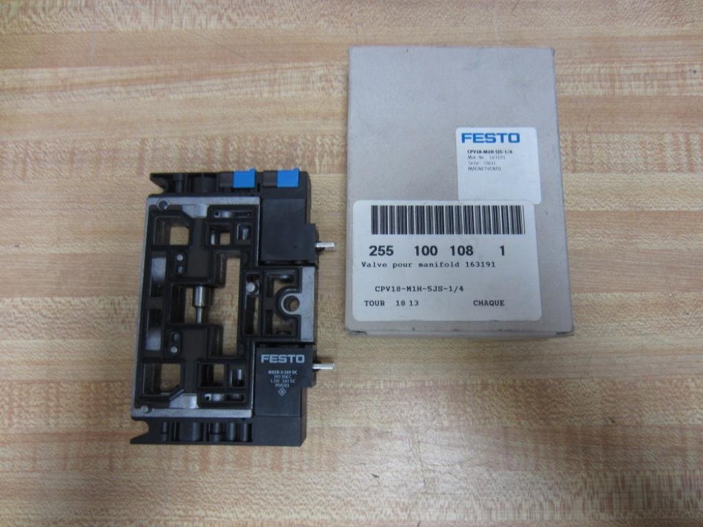 Festo 163191 Solenoid Valve, Model CPV18-M1H-5JS-1/4, White