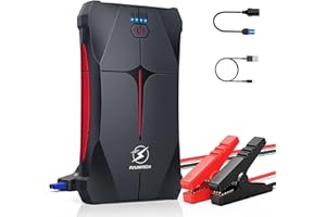 FLYLINKTECH Battery Jump Starter, 3500A 12V Portable Car Battery Booster Pack(8.0L Gas Or 6.5L Diesel), 19.6'' Safe Jump Cabl